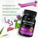 Milk Thistle Capsules Manufacturer - Organic 1000mg 250mg TUDCA Liver Detox Supplement & VitaSpring