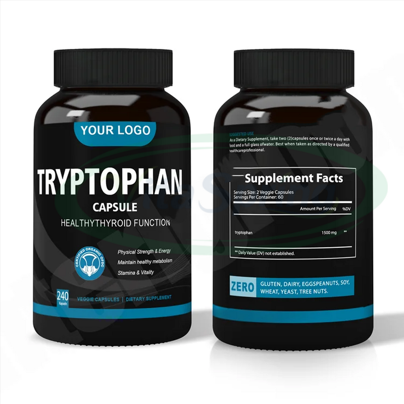 L-Tryptophan Capsules Manufacturer - 5-HTP GABA Amino Acid Supplement Private Label & VitaSpring