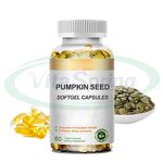 Pumpkin Seed Oil Softgels Manufacturer - Organic Hair Supplement with Saw Palmetto & VitaSpring