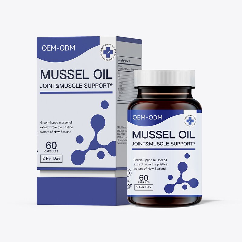 Green Lipped Mussel Oil Softgels Manufacturer - 60 Count Joint Muscle Support OEM
