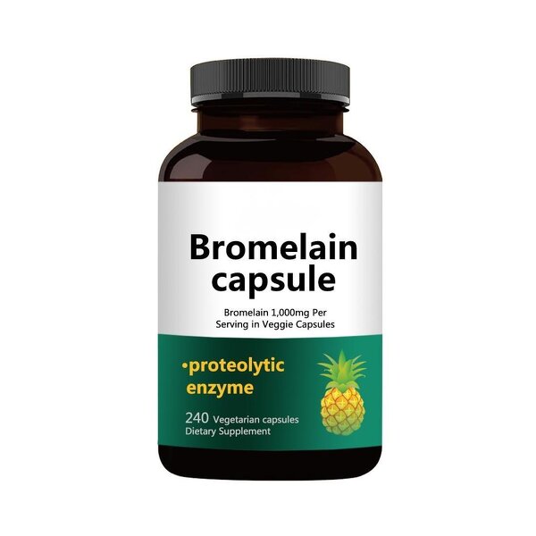 Bromelain Capsules Manufacturer - Non-GMO Pineapple Protein Light-proof Custom Packaging