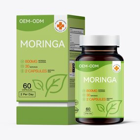 Moringa Herbal Supplements Manufacturer - 60 Count Bone Density Hair Growth 2/Day