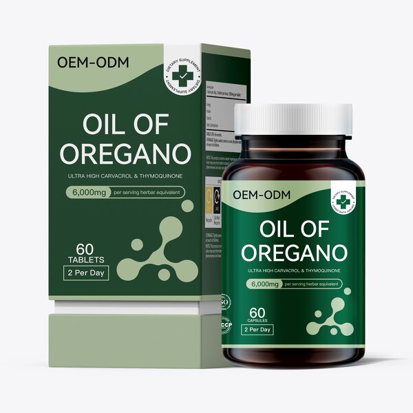 Oregano Oil Softgels Manufacturer - 60ct Digestion Liver Sleep Hair Growth 2/Day