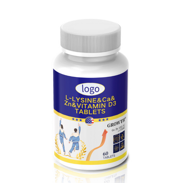 L-Lysine Calcium Tablets Manufacturer - Vitamin D3 K2 Teenagers Liver Stomach OEM