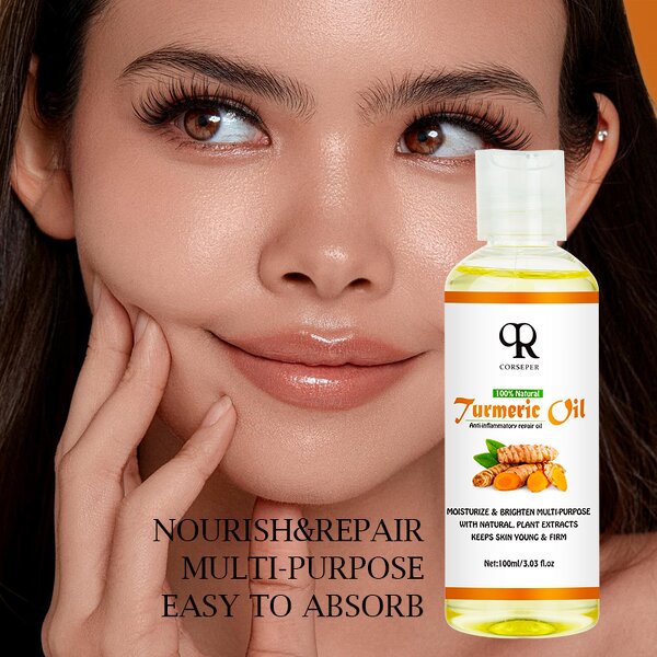 Turmeric Essential Oil Manufacturer - 100ml 7 Days Brighten Hair Skin Even Tone Custom