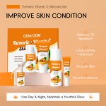 Turmeric Skincare Set Manufacturer - OEM Korean Anti-Acne Vitamin C Brightening Cream