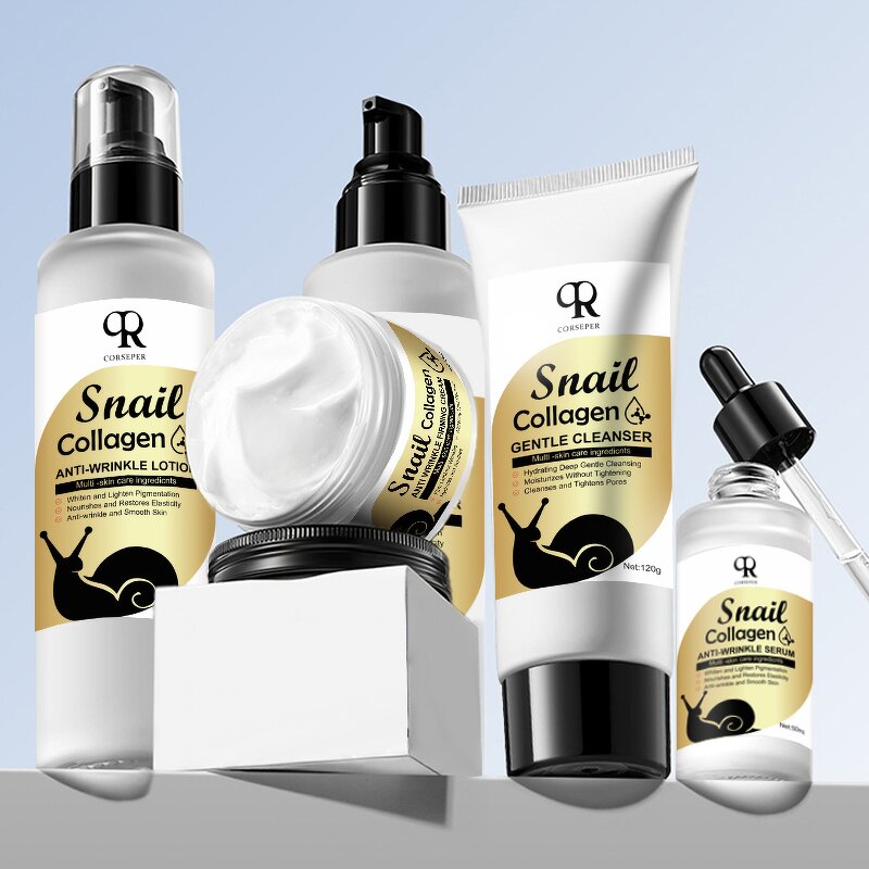 Snail Skincare Set Manufacturer - Mucin Collagen Serum Mask Cream Anti Aging