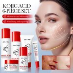 Kojic Acid Skincare Set Manufacturer - Organic Anti-wrinkle Whitening Freckle 6 Pcs