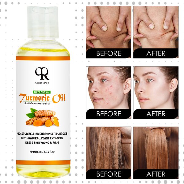 Turmeric Body Oil Manufacturer - Brightening Repair Hair Skin Glow Massage Essential