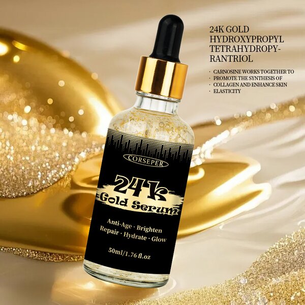 24K Gold Serum Manufacturer - Private Label Luxury Firming Anti-aging Facial Serum