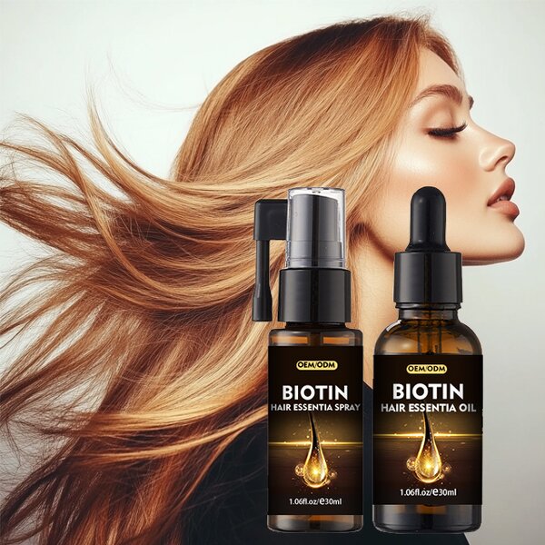 Ginger Hair Oil Manufacturer - OEM Custom Logo Rosemary Biotin Anti Loss Regrowth Serum