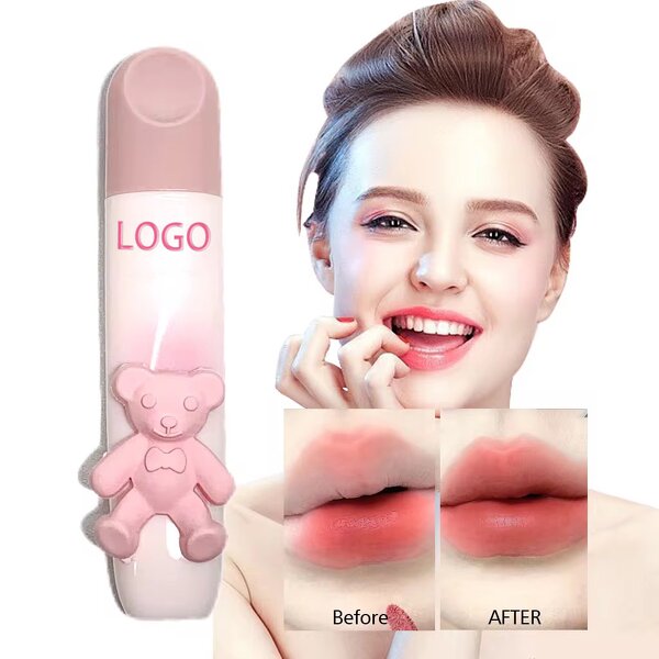 Lip Gloss Manufacturer - Tender Lip Glaze Cute Pink Bear Vegetarian Nude & Wholesale Custom OEM