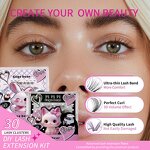 Eyelashes Strip Manufacturer - Gege Bear Natural Self-Adhesive Full Strip Bottom Lashes Curl Manga European