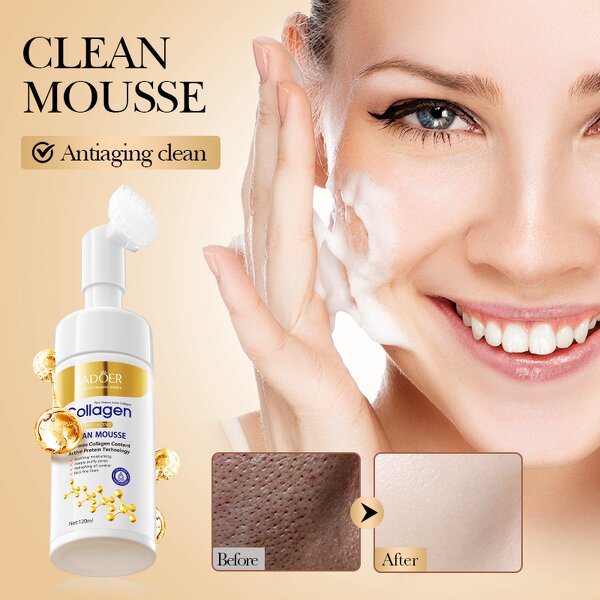 Facial Cleanser Manufacturer - Bone Collagen Mousse Deep Cleaning Oil Control Moisturizing & SADERO OEM