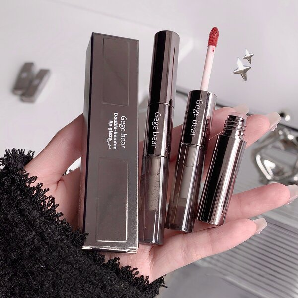 Lip Gloss Manufacturer - Double Headed Waterproof Matte Pen with Water Gloss Mirror Overlay & OEM ODM Gege Bear