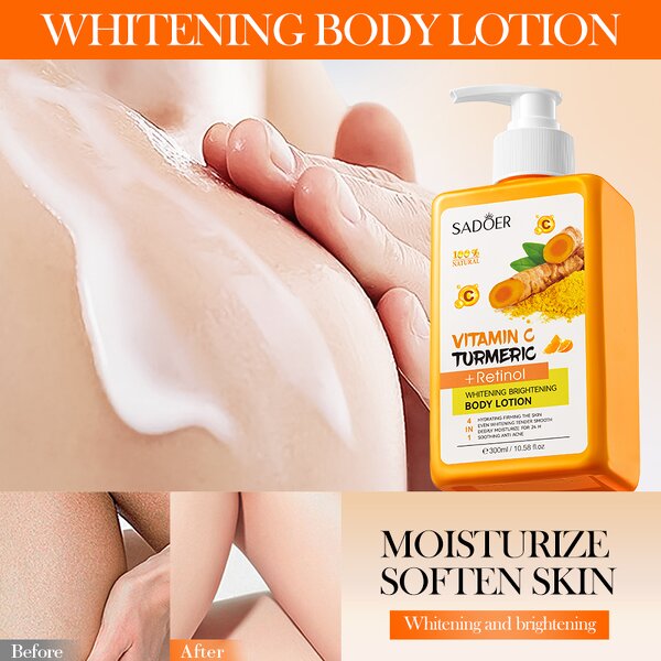 Body Lotion Manufacturer - Vitamin C Turmeric&Retinol Moisturizing Whitening Brightening & SADOER