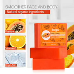 Bar Soap Manufacturer - Organic Papaya Kojic Acid Skin Whitening Anti-Acne Removes Dark Spots for Combination Skin