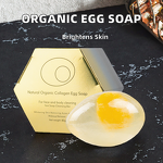 Soap Wholesale Supplier - 80g Organic Herbal Egg Collagen with Papaya Milk for Whitening Face Bath Bar