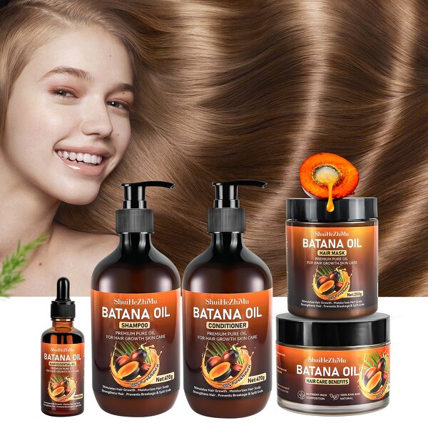 Hair Care Set Manufacturer - Batana Organic Moisturizing Shampoo Oil for Growth Breakage Repair & Private Brand
