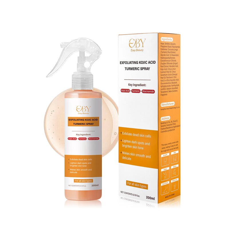 Body Spray Manufacturer - Exfoliating Peel Shot Keratin Care Kojic Acid Turmeric Brighten Skin 200ml & Private Label