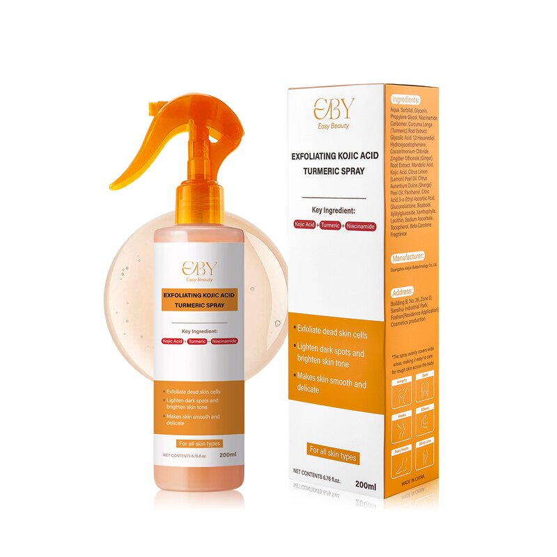 Body Treatment Spray Manufacturer - Keratin Care with Kojic Acid Turmeric Gently Exfoliate Peel Korean Skincare