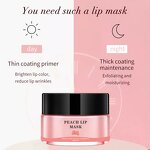 Lip Sleeping Mask Manufacturer - Natural Strawberry Peach Orange Sugar Scrub Hydrating Collagen & Private Label