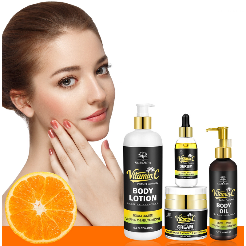 Skin Care Set Manufacturer - VC Korean Natural Face Whitening Brightening Vitamin C & Private Label Organic