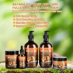 Hair Care Set Manufacturer - Organic Raw Batana Oil Shampoo Conditioner Mask Anti-Dandruff Hair Growth Repair