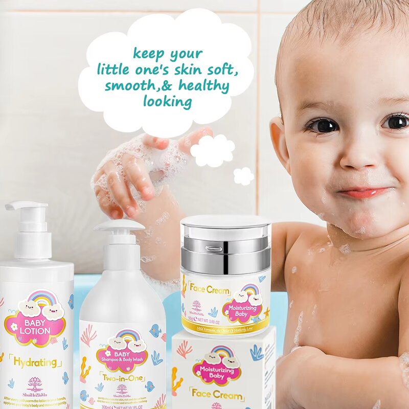 Baby Skincare Set Manufacturer - Professional Moisturizing Natural Organic Ingredients Body Wash Shampoo Cream