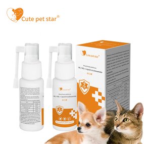 Pet Oral Cleaner Spray - Natural Scent Teeth Whitening Bad Breath Eliminator Plastic