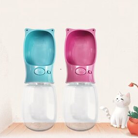 Pet Water Fountain - Outdoor Eco-Friendly Plastic Portable Dog Drinking Bottle