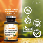 Turmeric Curcumin Capsules - Black Pepper Ginger BioPerine Natural Joint Support