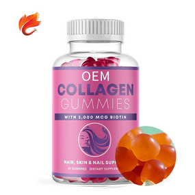 Biotin Collagen Gummies - Private Label 3000Mcg 1000mg Hair Skin Nail Vitamin for Women