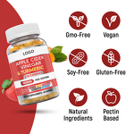 Turmeric ACV Gummies - OEM Dietary Supplement Detox Fat Burning Belly Slimming for Adult