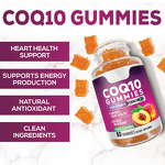 CoQ10 Gummies - Coenzyme Q10 Cellular Energy Antioxidant Max Absorption Support
