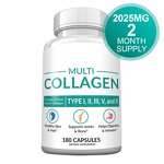 Multi Collagen Protein Capsules - Type I II III V X Eggshell Fish Beef Collagen Peptides