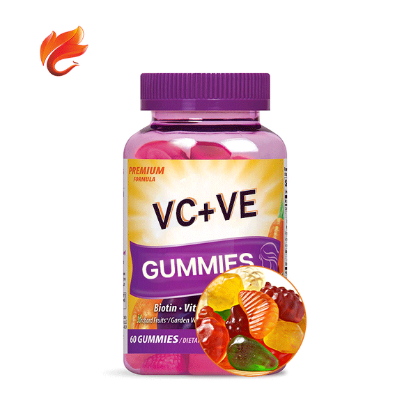 Biotin VC VE Gummies - OEM Healthcare Supplement Vegan Fruits Vitamin C&e Complex