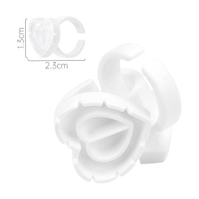 Eyelash Glue Ring Supplier - 100Pcs Heart Shape Holder