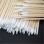 美甲棉签生产商-100支木质清洁棒