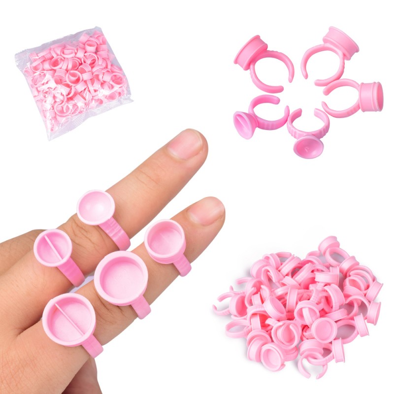 Eyelash Glue Ring Manufacturer - Pink Color Cheap Price