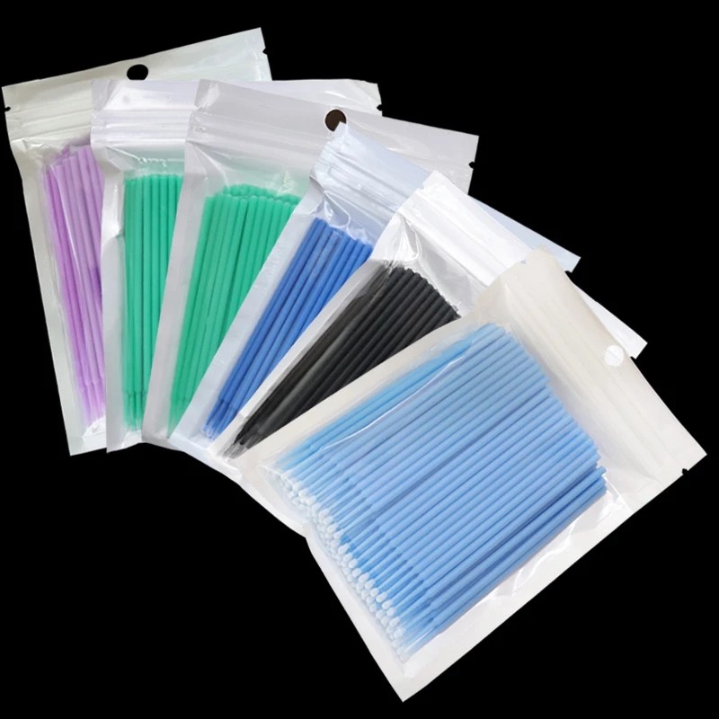 Beauty Cotton Swab Supplier - 100pcs Sterile Colorful Stick