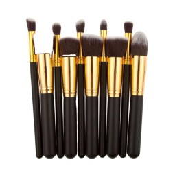 女性化妆刷供应商-10支柔软木质工具