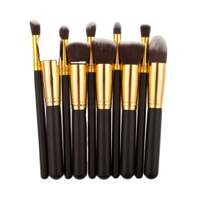 Women Makeup Brush Supplier - 10pcs Soft Wooden Tools