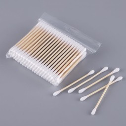 双头棉签供应商-100支木质棒健康工具
