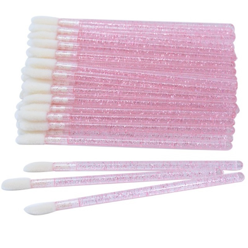 Disposable Lip Brush Factory - 50Pcs Crystal Rod Wands