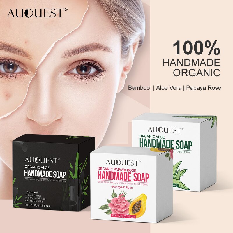 Papaya Soap - Wholesale Organic Skin Brightening Rose Oil Handmade Soap Private Label