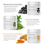 Facial Clay Mask Manufacturer - OEM Turmeric Green Tea Dead Sea Mud Vitamin C with Brush