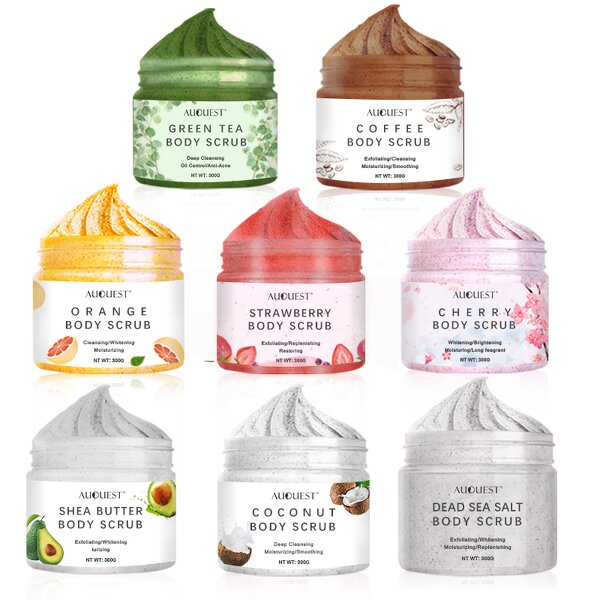 Fruit Exfoliating Scrub - Private Label Strawberry Papaya Charcoal Coconut Whitening