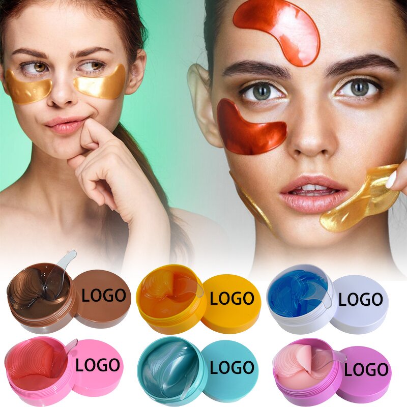 24K Gold Eye Mask - OEM Private Label Hydrogel Organic Crystal Korean Under Eye Gel Pads