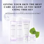 Nicotinamide Skin Care Set - Private Label Nourishing Moisturizing Brighten Facial Gift Set